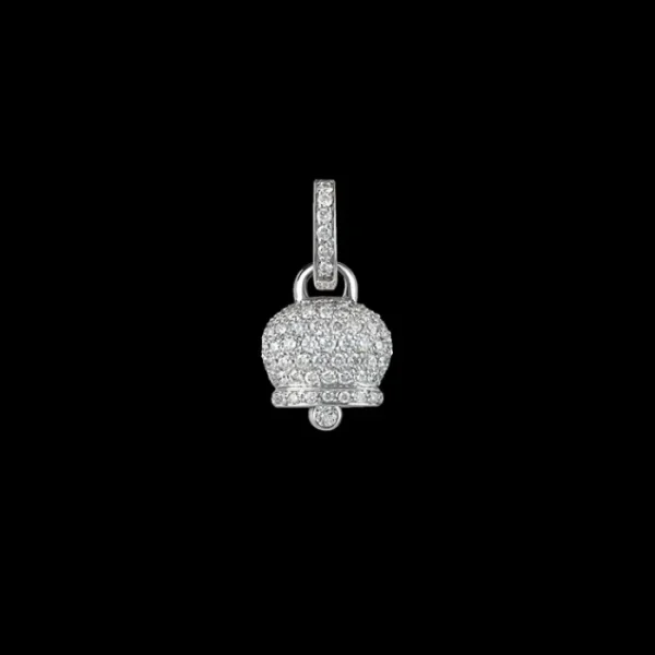 chantecler Ciondolo Campanella piccolo in oro bianco 18Kt e pavé di diamanti Best